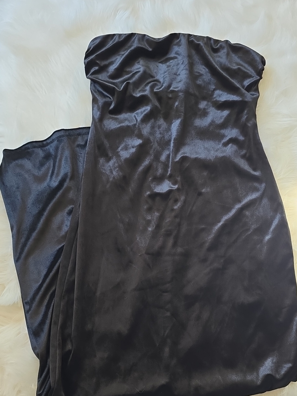 Gianni Bini Black Velvet Strapless Maxi Dress SIZE XS NWT